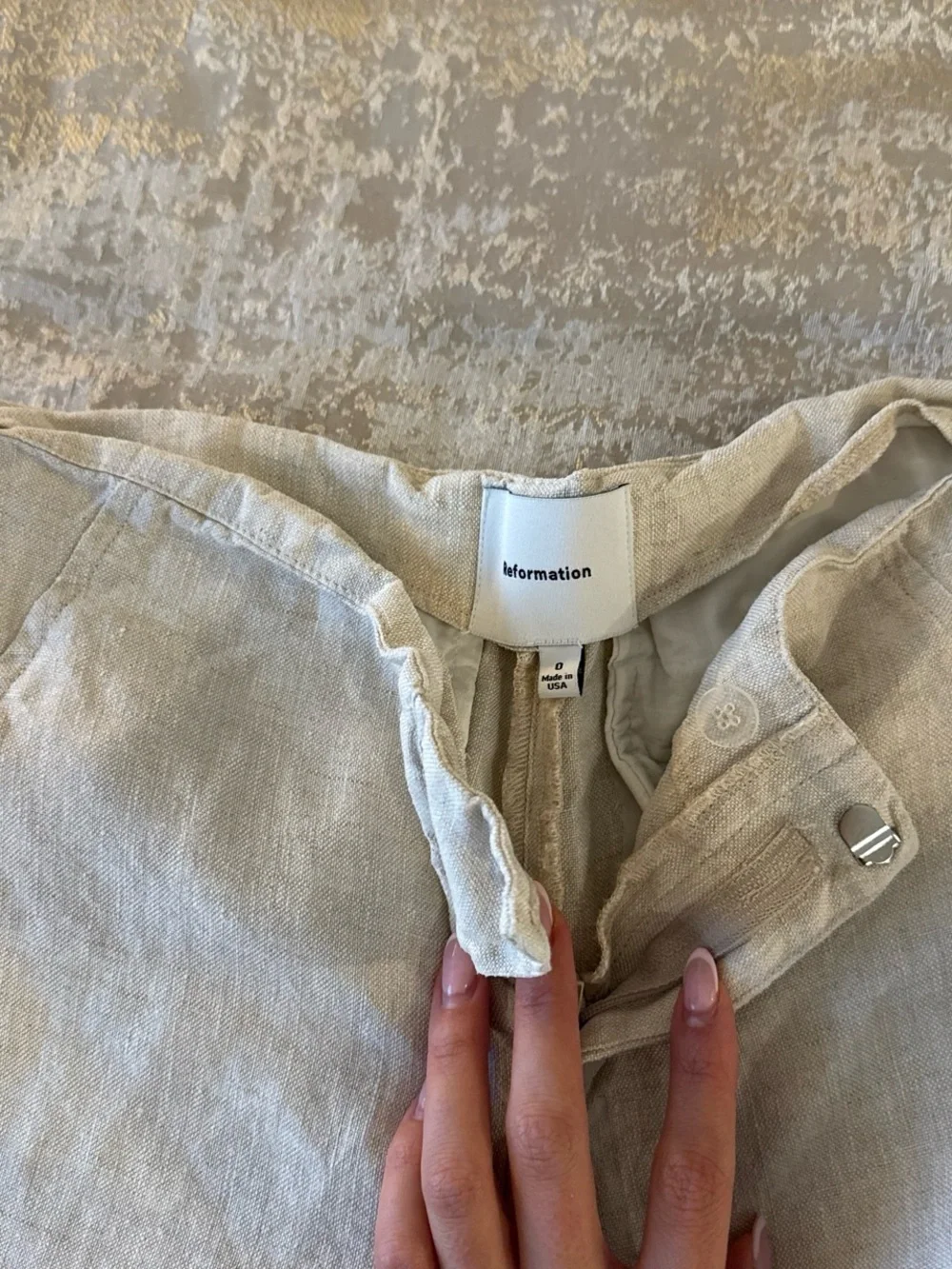 Reformation low rise Linen pants